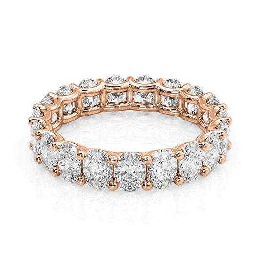 4ct Zelira Oval Cut Moissanite Ring - Rose Gold