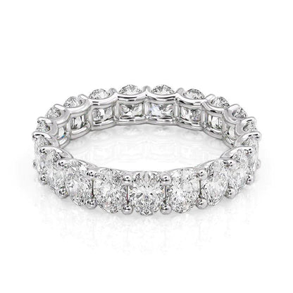 4ct Zelira Oval Cut Moissanite Ring - Silver