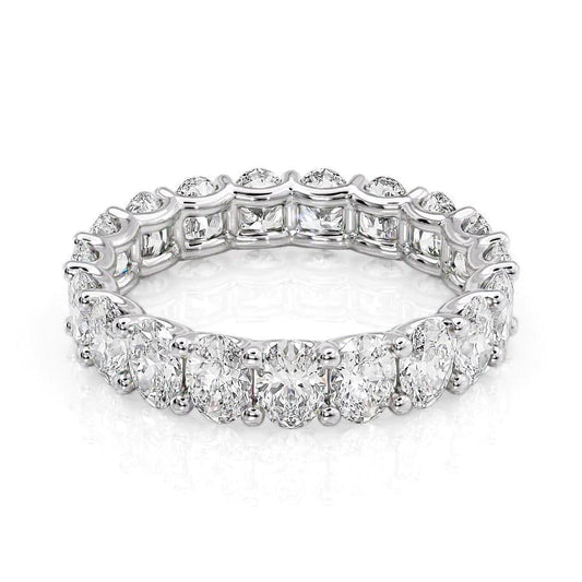 4ct Zelira Oval Cut Moissanite Ring - Silver