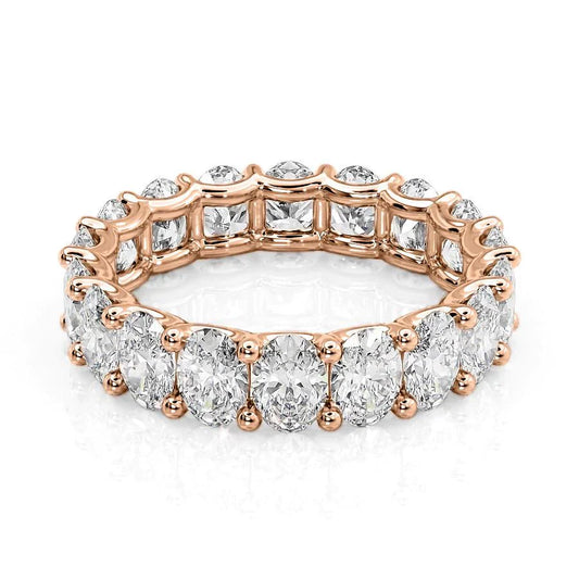 4.5ct Raeka Oval Cut Moissanite Ring - Rose Gold