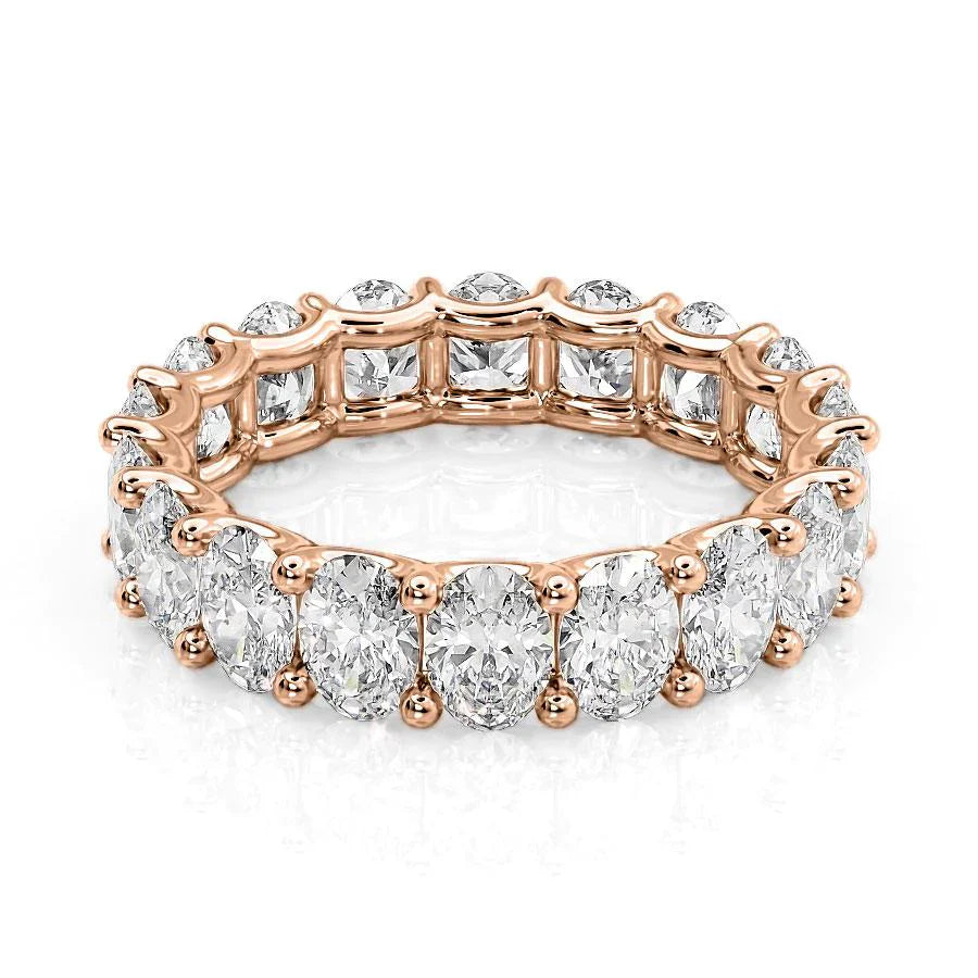 4.5ct Raeka Oval Cut Moissanite Ring - Rose Gold