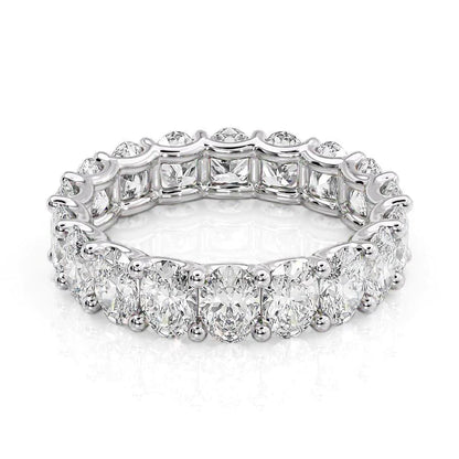 4.5ct Raeka Oval Cut Moissanite Ring - Silver