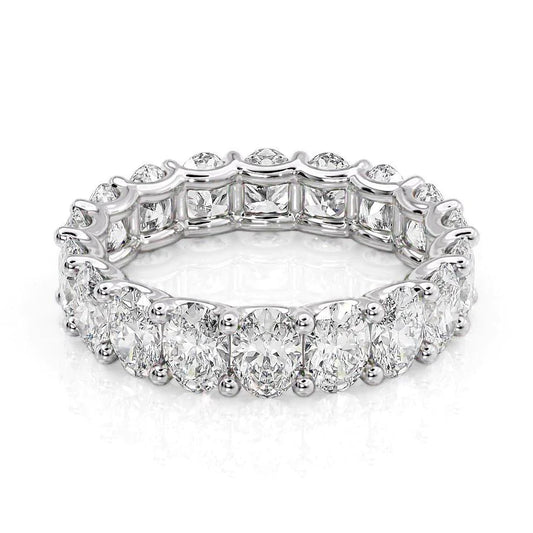 4.5ct Raeka Oval Cut Moissanite Ring - Silver