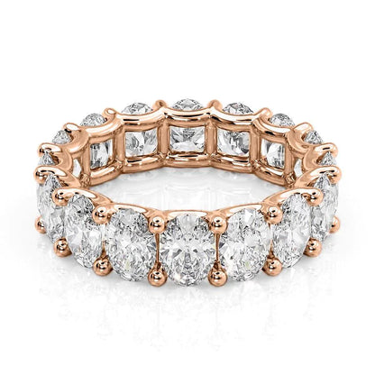 6.5ct Palina Oval Cut Moissanite Ring - Rose Gold