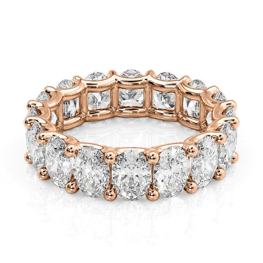 6.5ct Palina Oval Cut Moissanite Ring - Rose Gold