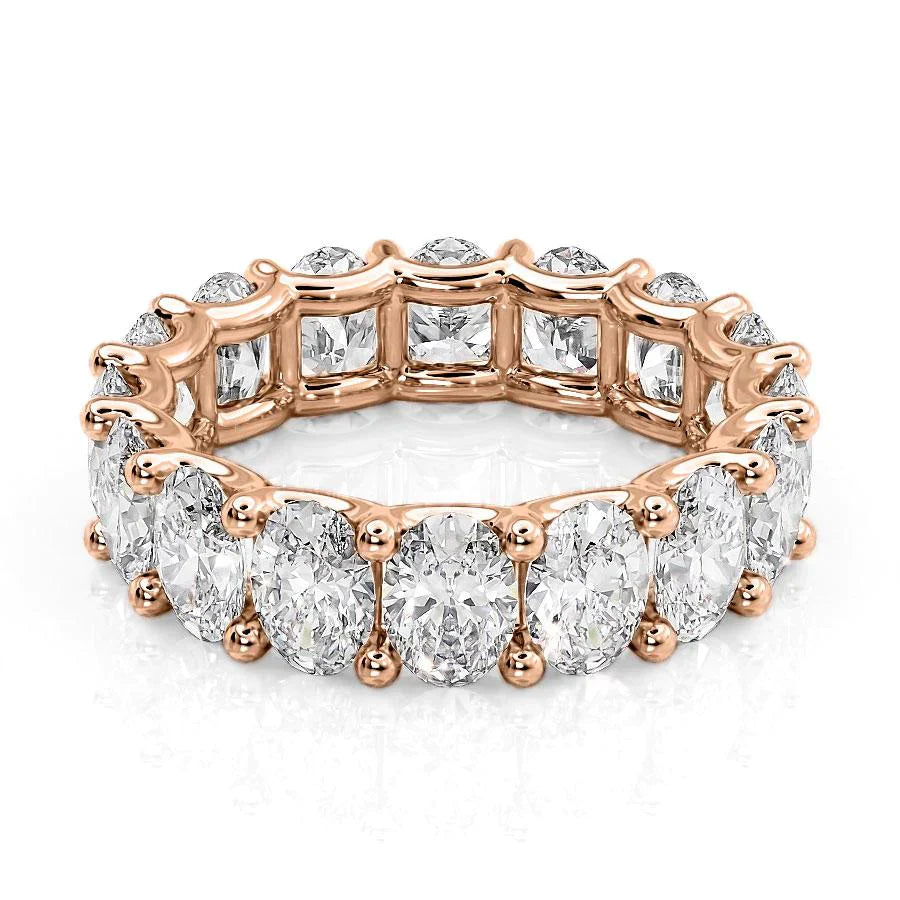 6.5ct Palina Oval Cut Moissanite Ring - Rose Gold