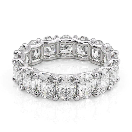6.5ct Palina Oval Cut Moissanite Ring - Silver