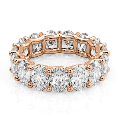 7.5ct Viveca Oval Cut Moissanite Ring - Rose Gold