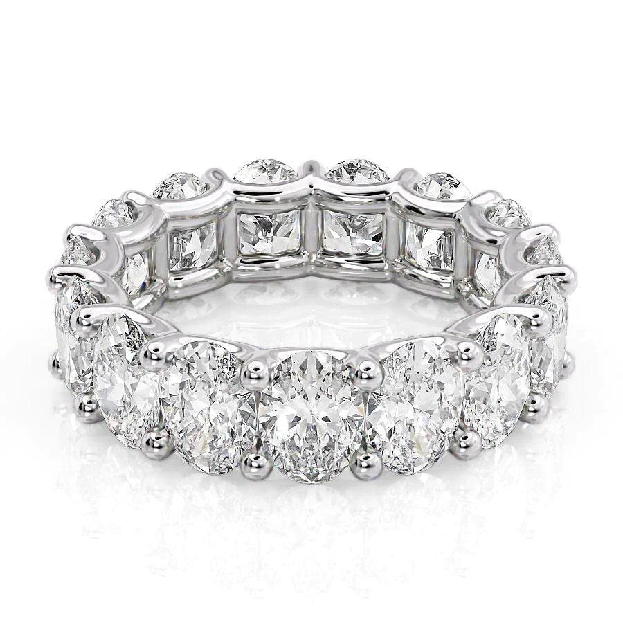 7.5ct Viveca Oval Cut Moissanite Ring - Silver
