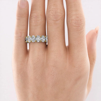 7.5ct Viveca Oval Cut Moissanite Ring - Gold