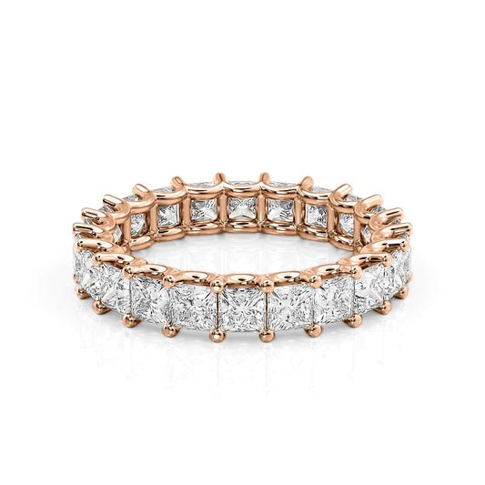 3.5ct Todara Princess Cut Moissanite Ring - Rose Gold