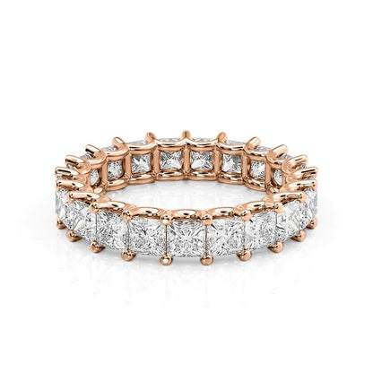 4ct Branka Princess Cut Moissanite Ring - Rose Gold