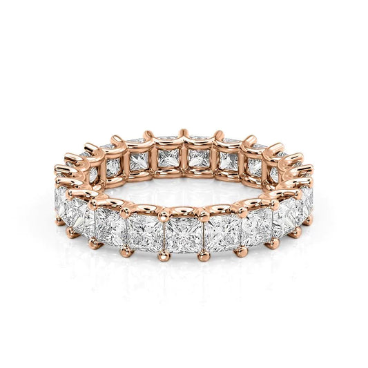 4ct Branka Princess Cut Moissanite Ring - Rose Gold