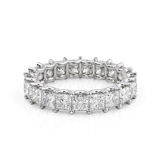 4ct Branka Princess Cut Moissanite Ring - Silver