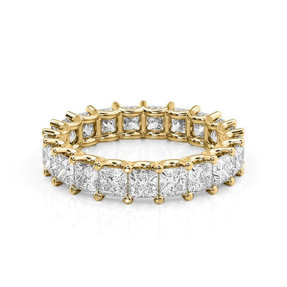 4ct Branka Princess Cut Moissanite Ring - Gold