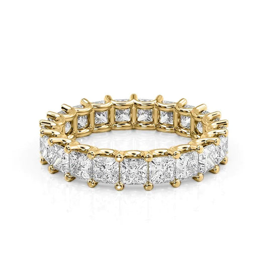 4ct Branka Princess Cut Moissanite Ring - Gold