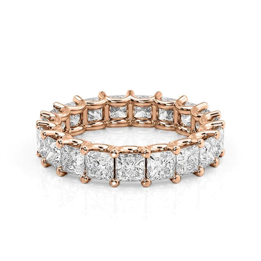 4.7ct Melara Princess Cut Moissanite Ring - Rose Gold