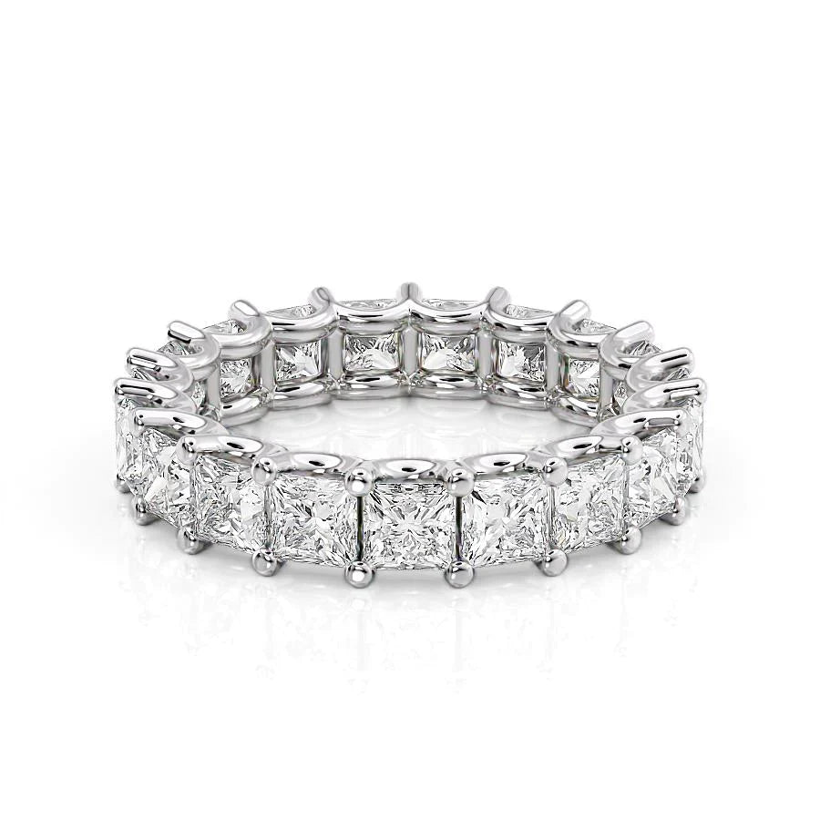 4.7ct Melara Princess Cut Moissanite Ring - Silver