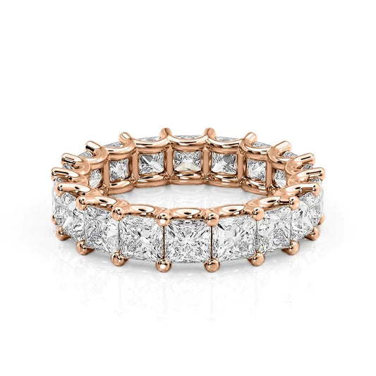 5.5ct Ceclina Princess Cut Moissanite Ring - Rose Gold