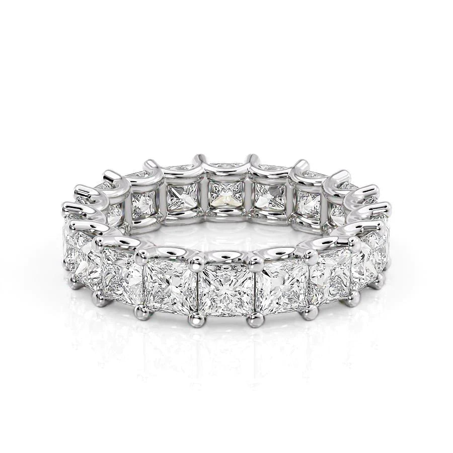 5.5ct Ceclina Princess Cut Moissanite Ring - Silver