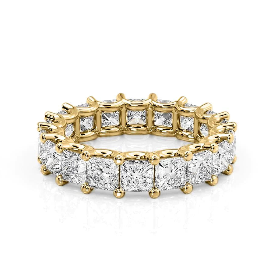 5.5ct Ceclina Princess Cut Moissanite Ring - Gold