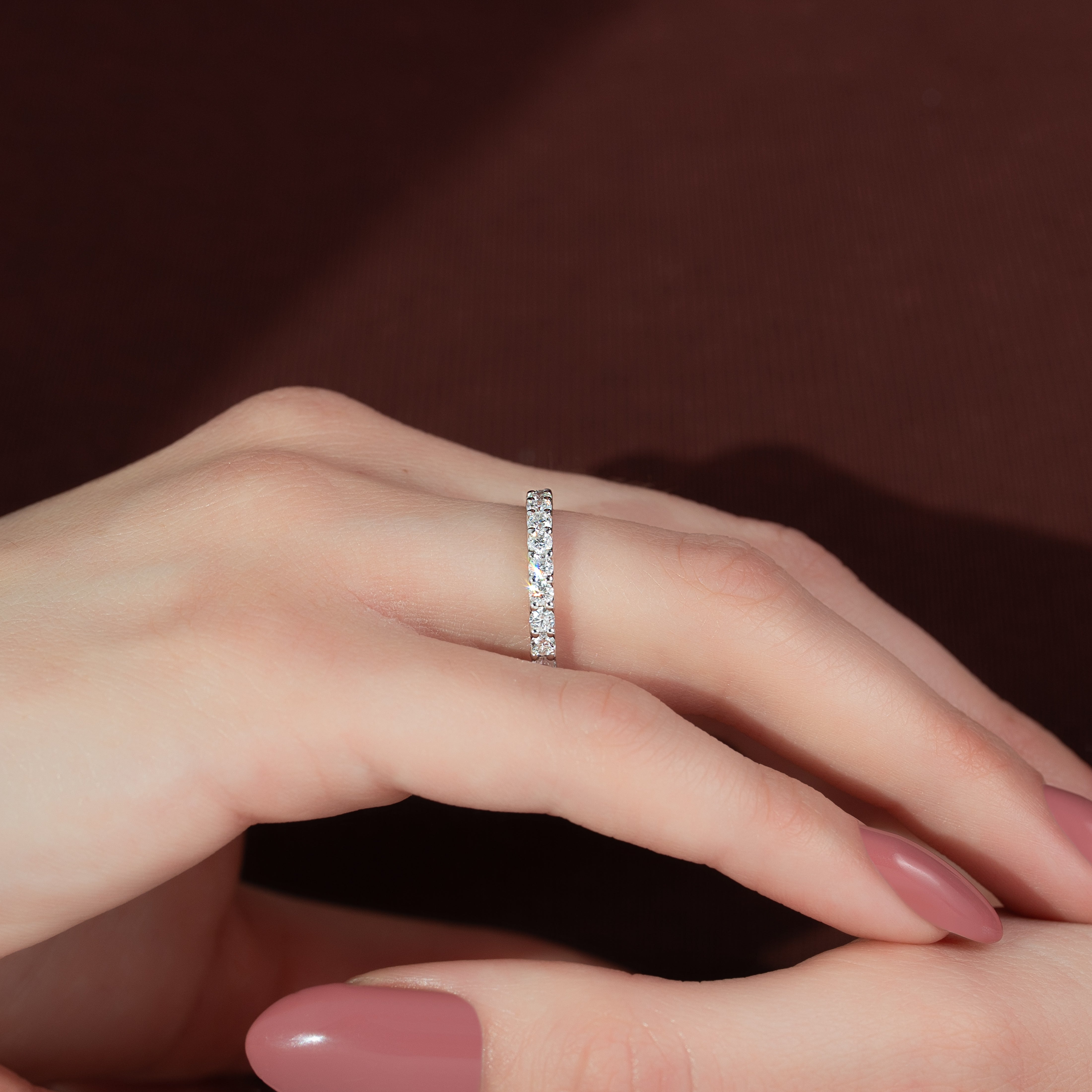 1.2ct Luna Round Cut Moissanite Ring - Silver
