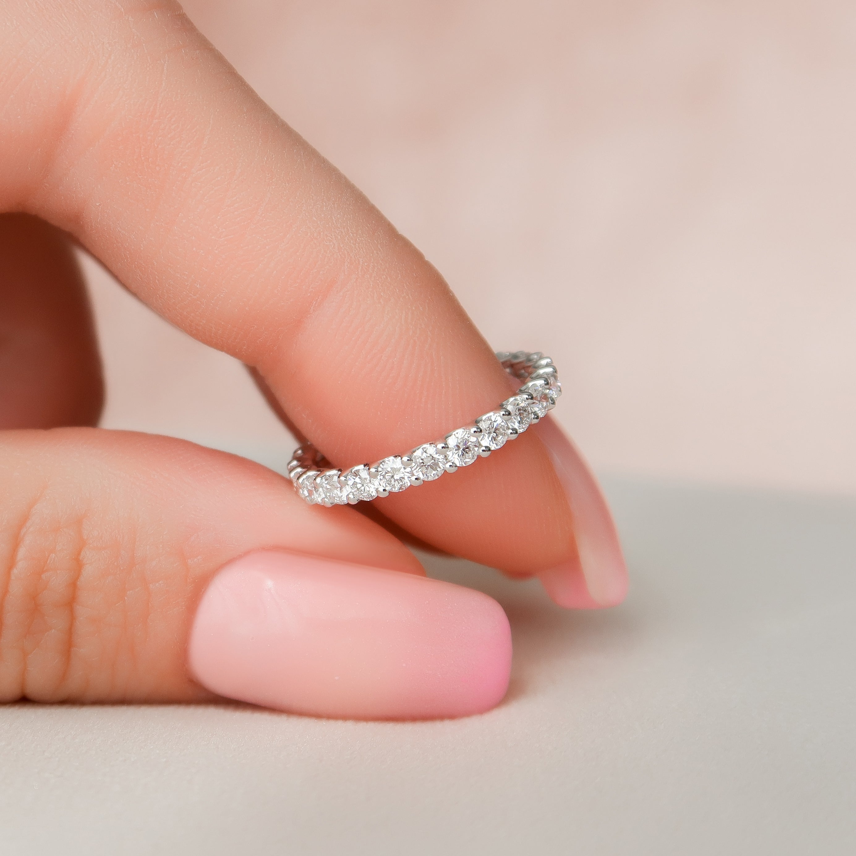 1.2ct Luna Round Cut Moissanite Ring - Silver