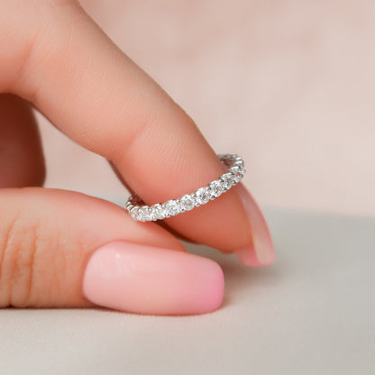 1.2ct Luna Round Cut Moissanite Ring - Silver