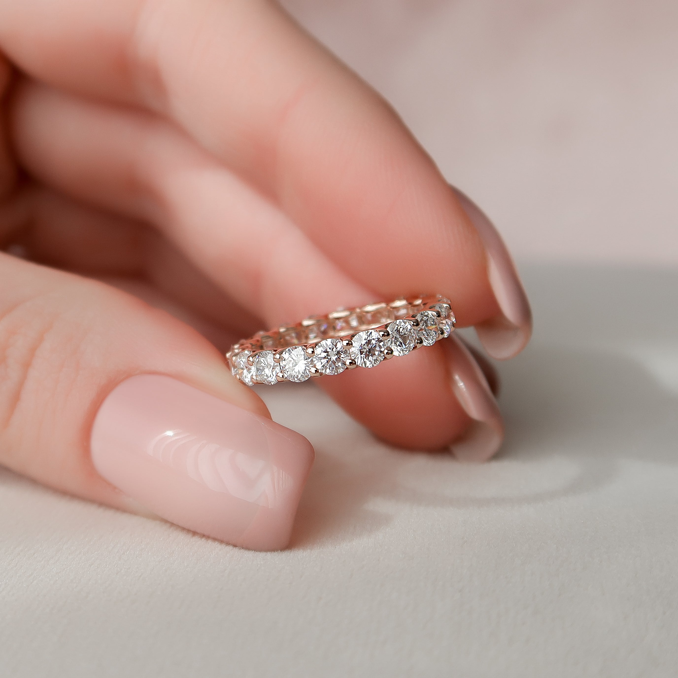 2ct Zarena Round Cut Moissanite Ring - Rose Gold