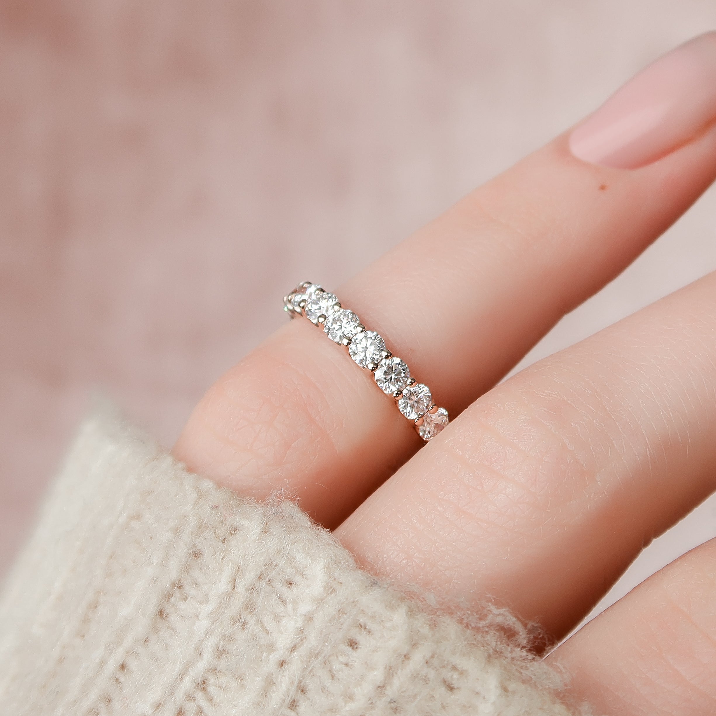 2ct Zarena Round Cut Moissanite Ring - Rose Gold
