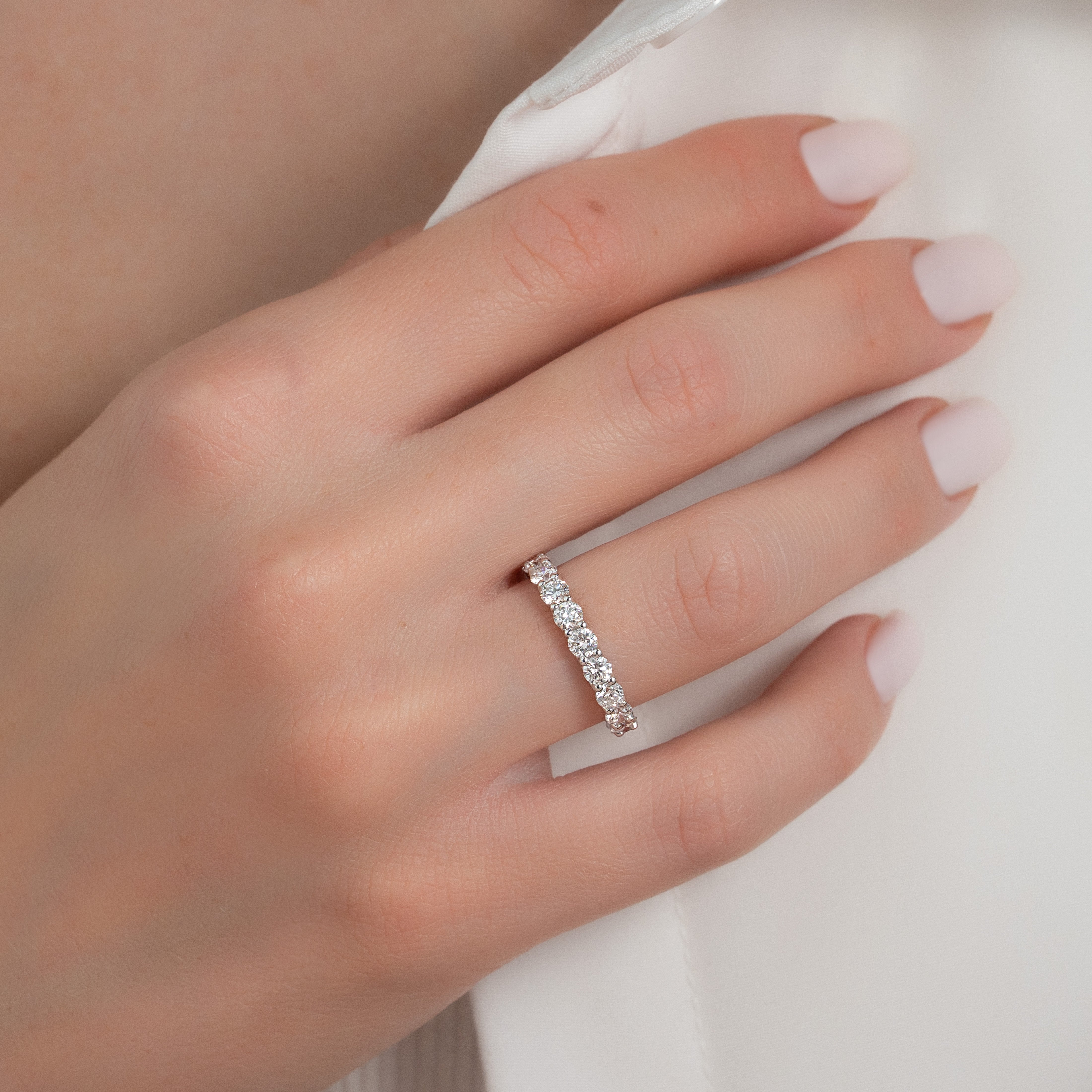 2ct Zarena Round Cut Moissanite Ring - Silver