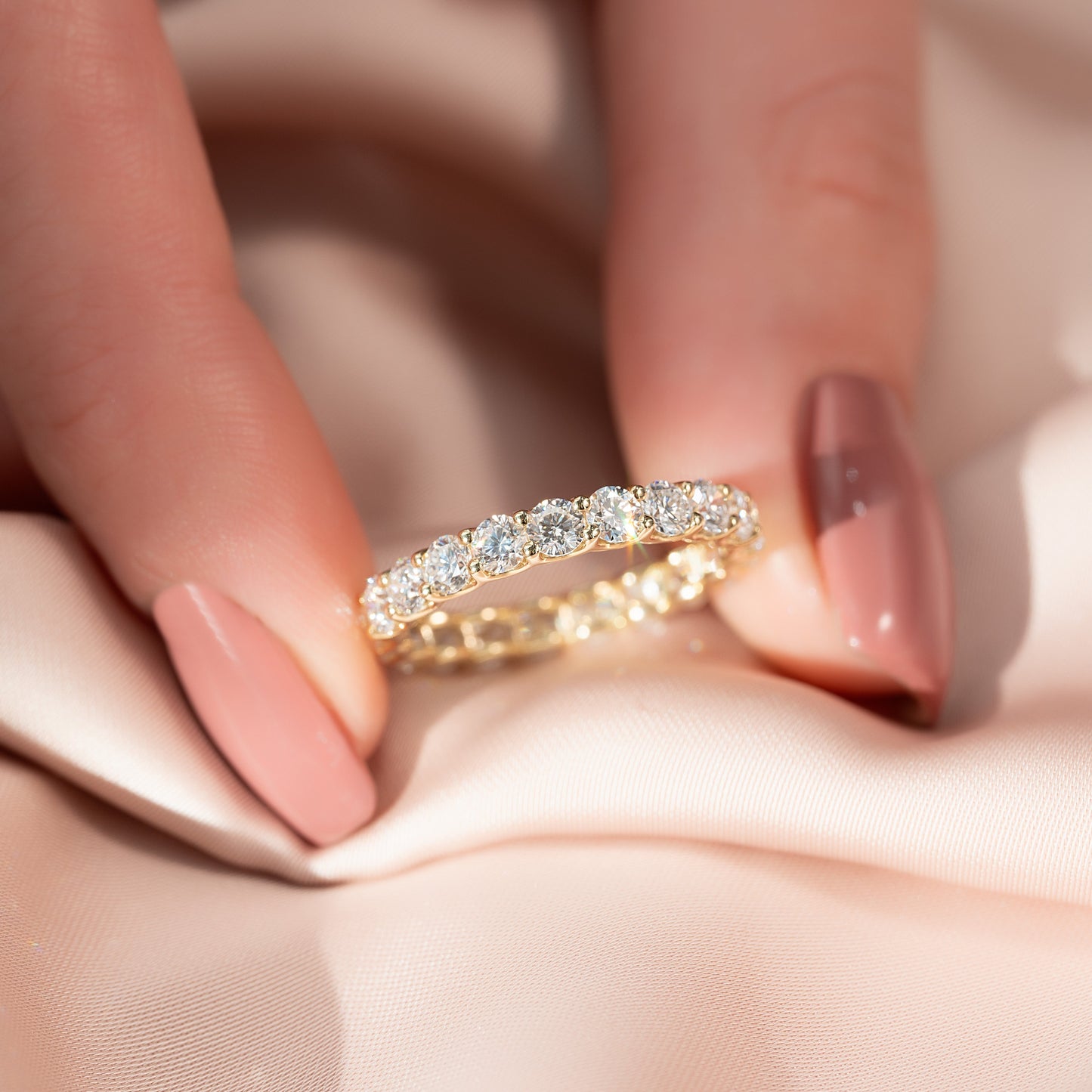 2ct Zarena Round Cut Moissanite Ring - Gold