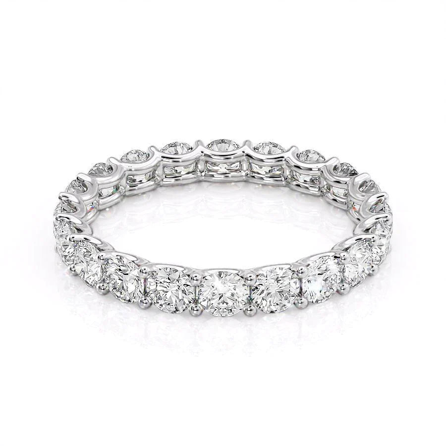 2ct Zarena Round Cut Moissanite Ring - Silver
