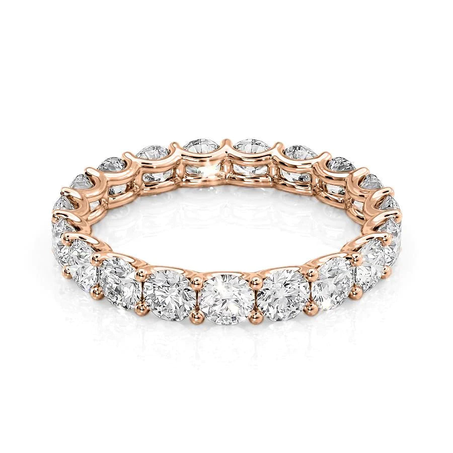 2.5ct Eibhlin Round Cut Moissanite Ring - Rose Gold