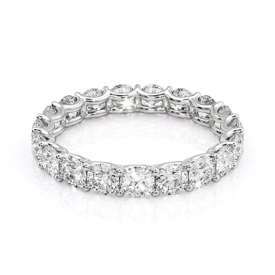 2.5ct Eibhlin Round Cut Moissanite Ring - Silver