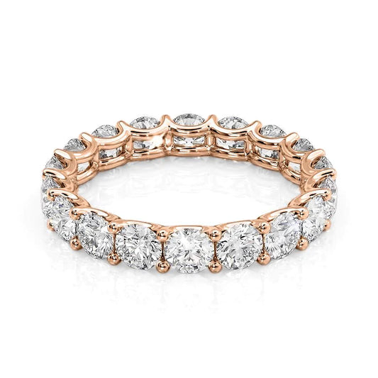3.5ct Marina Round Cut Moissanite Ring - Rose Gold