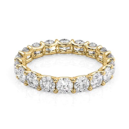 3.5ct Marina Round Cut Moissanite Ring - Gold