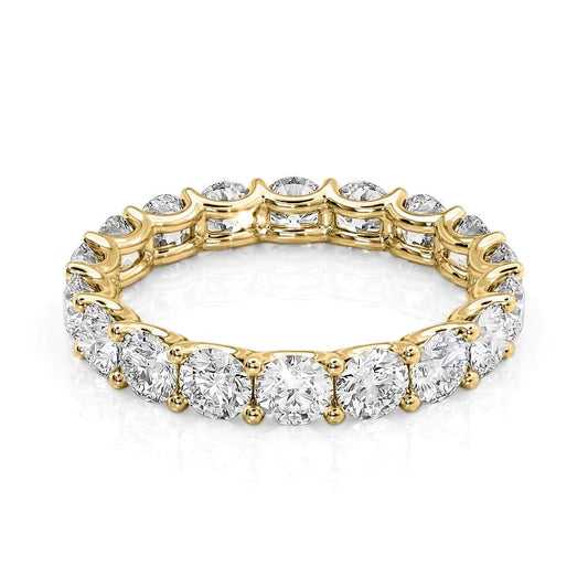 3.5ct Marina Round Cut Moissanite Ring - Gold