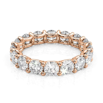 4ct Dari Round Cut Moissanite Ring - Rose Gold