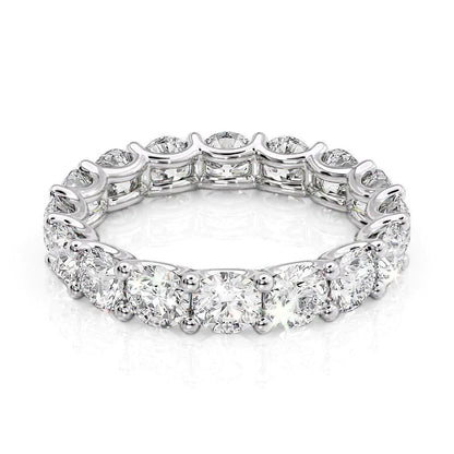 4ct Dari Round Cut Moissanite Ring - Silver