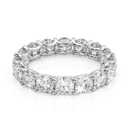 4ct Dari Round Cut Moissanite Ring - Silver