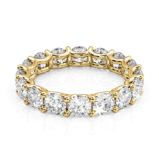 4ct Dari Round Cut Moissanite Ring - Gold