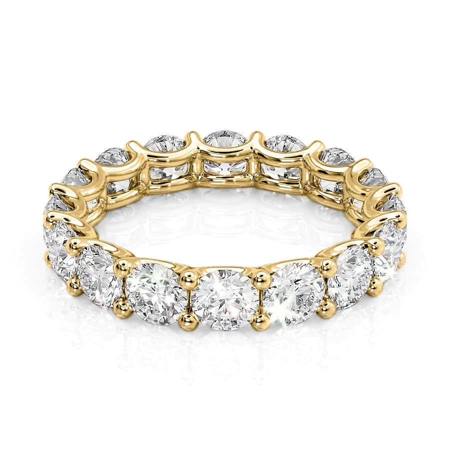 4ct Dari Round Cut Moissanite Ring - Gold