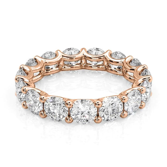 4.5ct Calandra Round Cut Moissanite Ring - Rose Gold