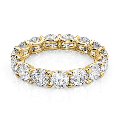 4.5ct Calandra Round Cut Moissanite Ring - Gold