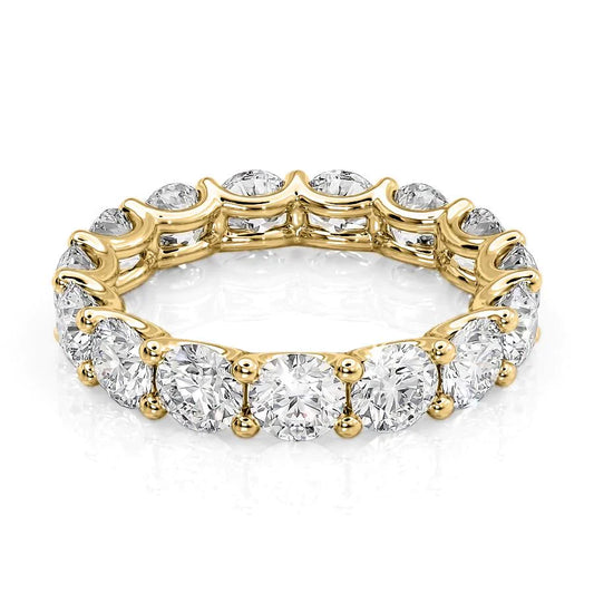 4.5ct Calandra Round Cut Moissanite Ring - Gold