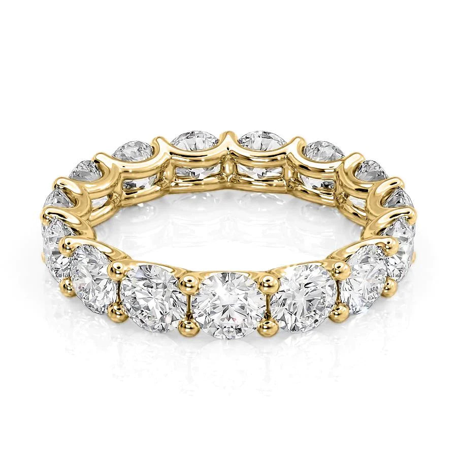 4.5ct Calandra Round Cut Moissanite Ring - Gold