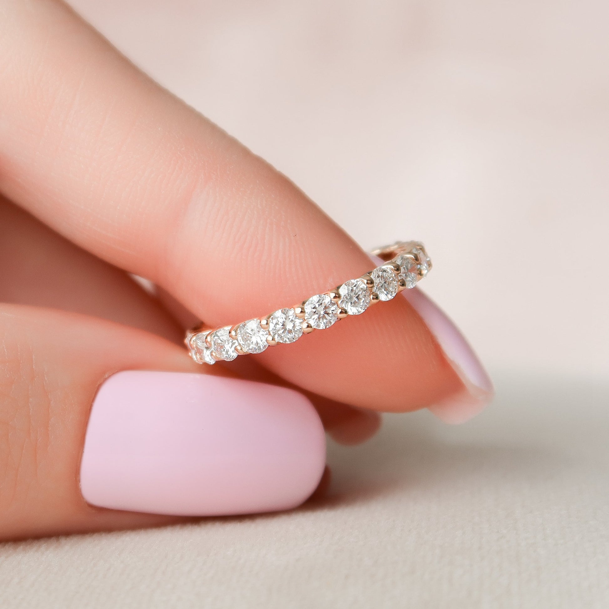 2ct Jena Round Cut Moissanite Ring - Rose Gold