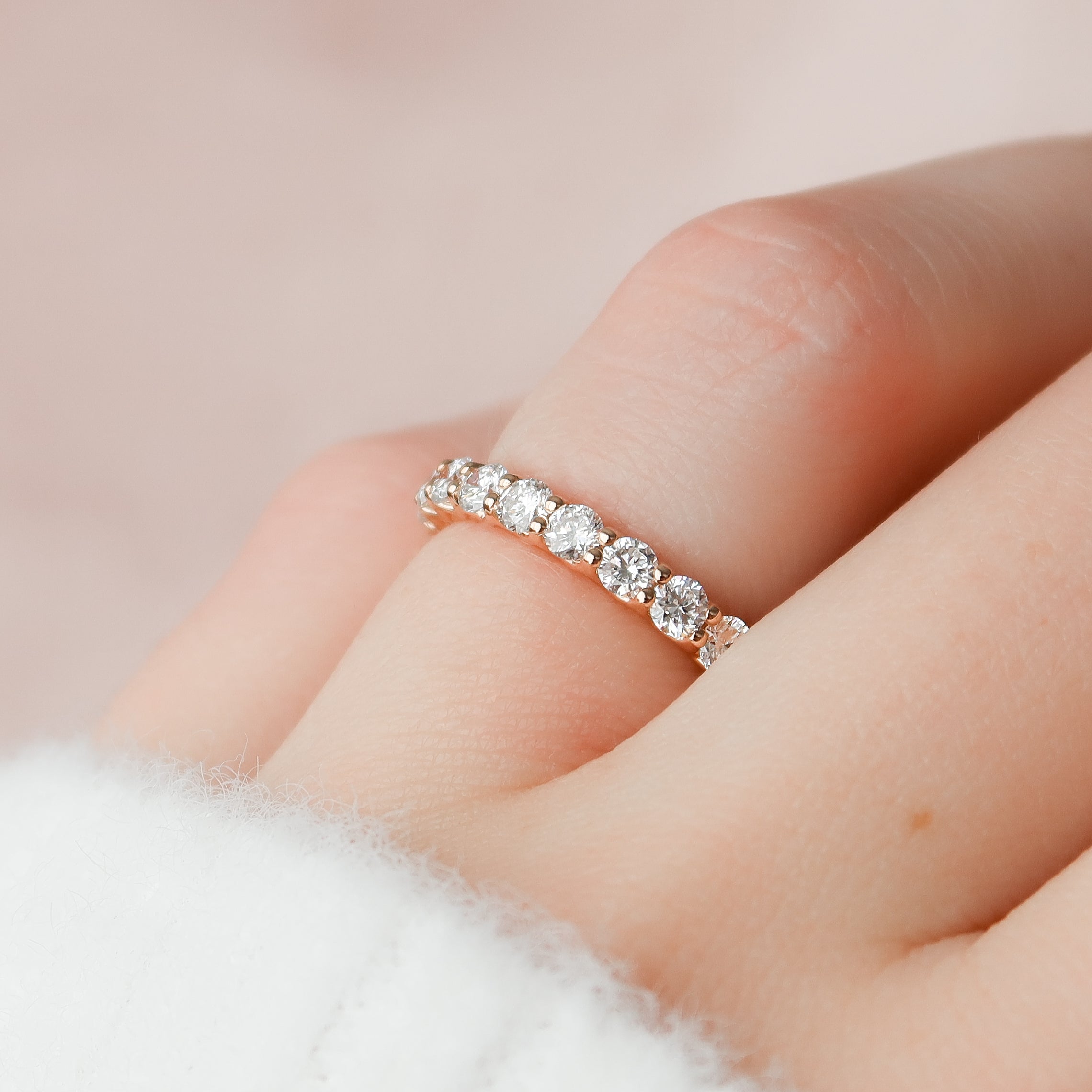 2ct Jena Round Cut Moissanite Ring - Rose Gold