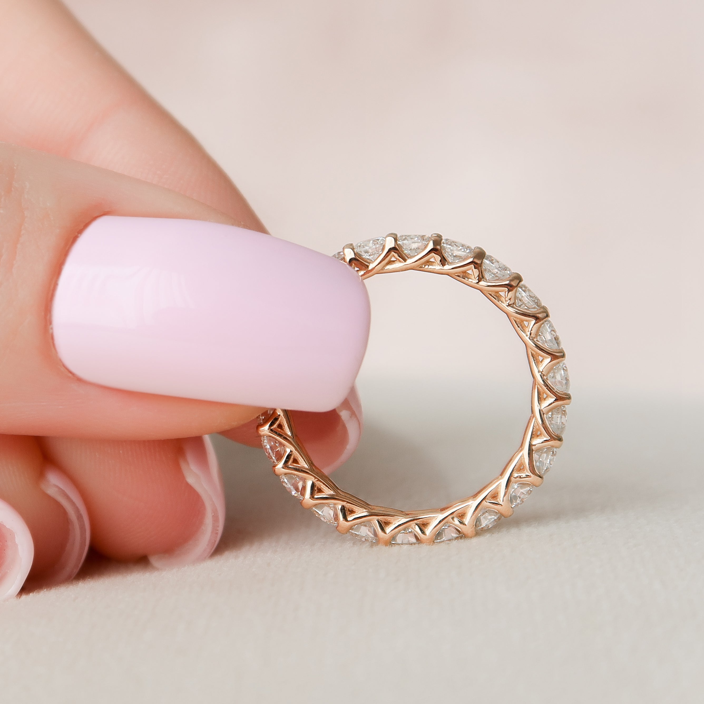 2ct Jena Round Cut Moissanite Ring - Rose Gold